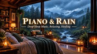 Fall Asleep Fast 🌧️ Soft Piano & Rain Sounds | Deep Sleep Music screenshot 5