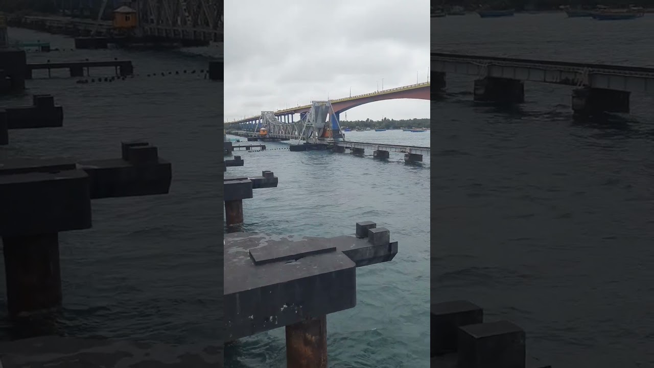 Mandapam to Rameshwaram train journey through Pamban Bridge 