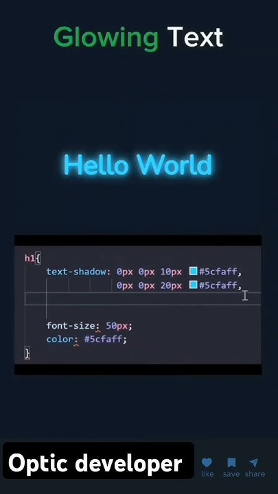 How to Make Glowing Text in CSS | Code tutorial text glow #coding #css ...
