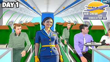 Air Crew Life Simulator 3D. Part 1. Gameplay Walkthrough (iOS,Andriod). 