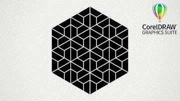 Pattern design | Hexagonal | Black and white | Corel DRAW tutorials | 117