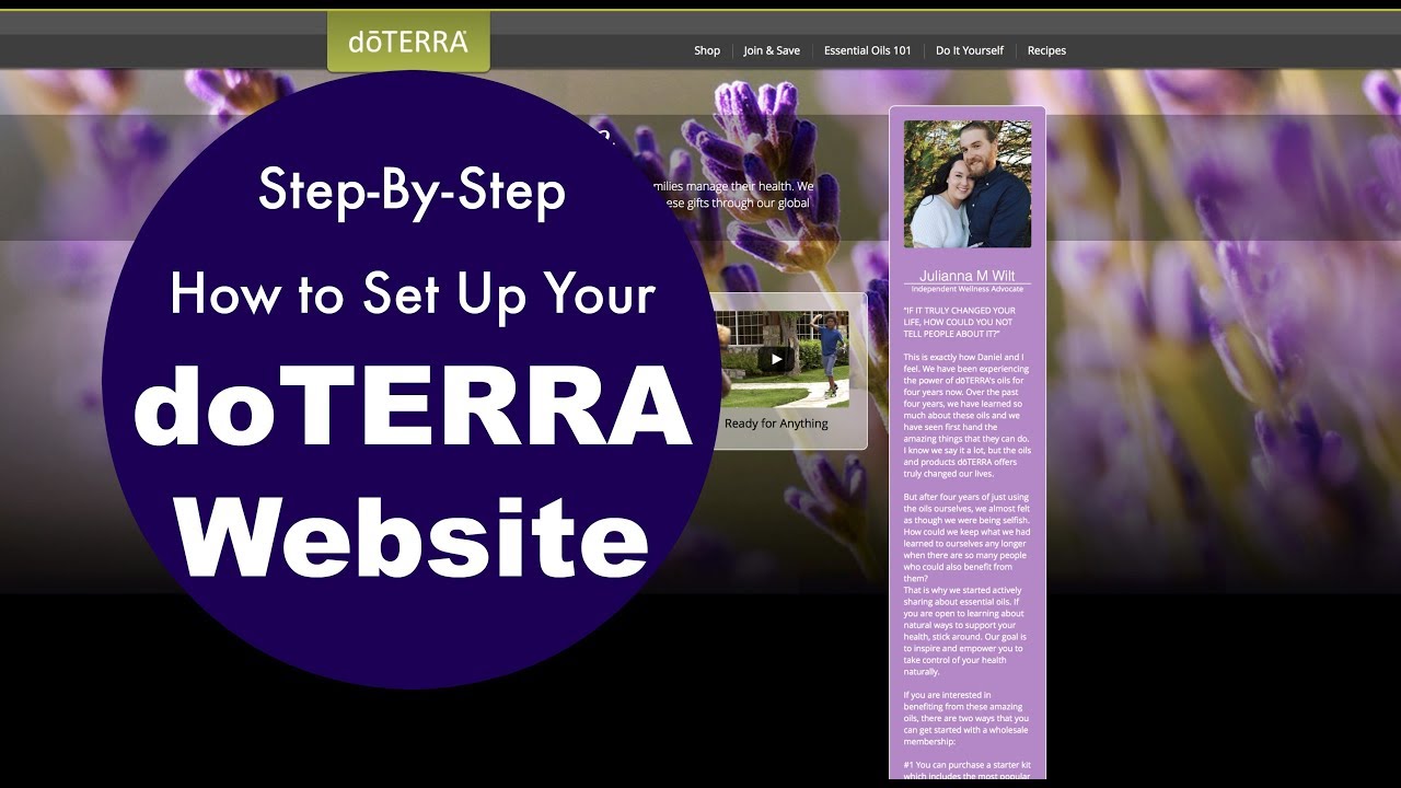 Setting Up Your doTERRA Website YouTube