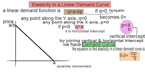 Elasticity on a Linear Demand Curve