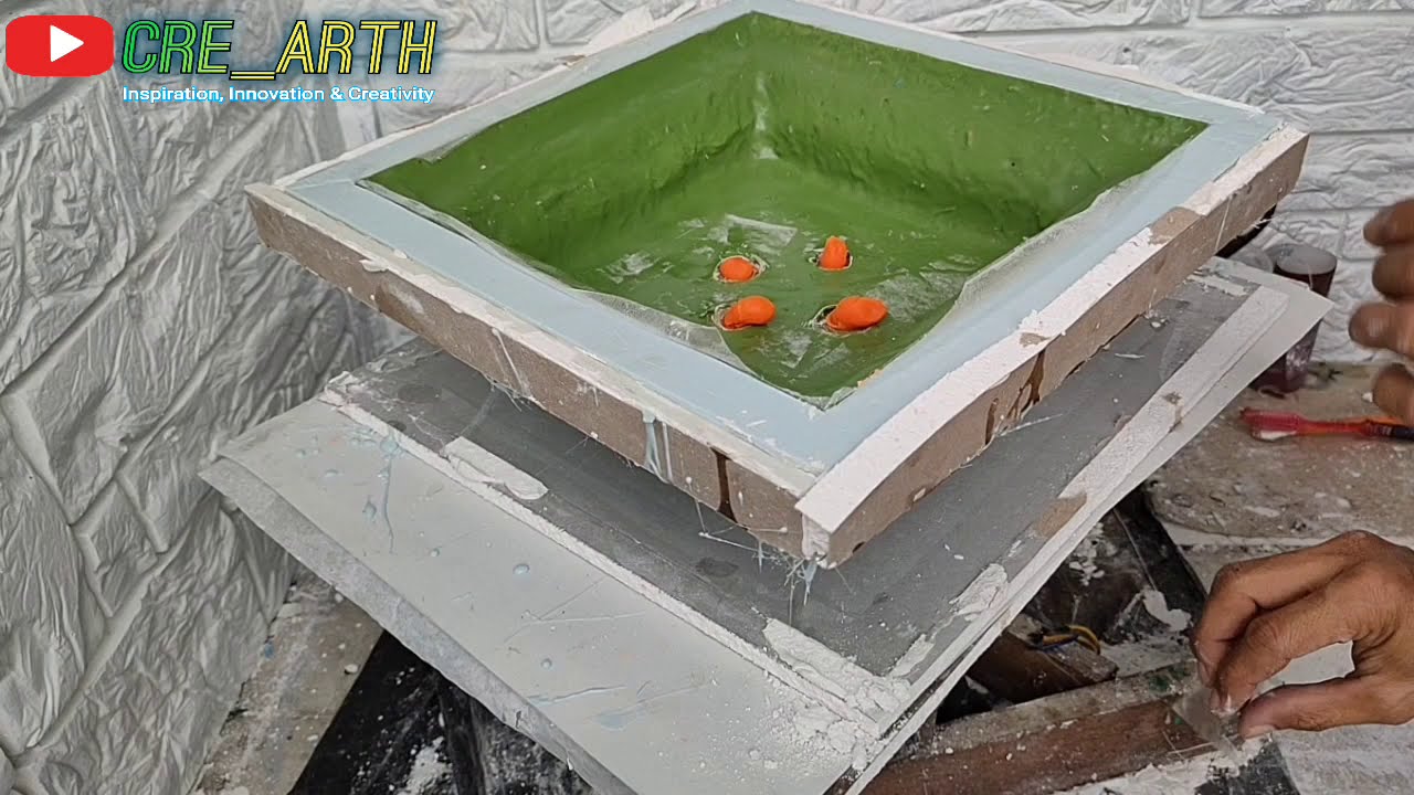 How to make cement pots mold || square pots eps.2 - YouTube