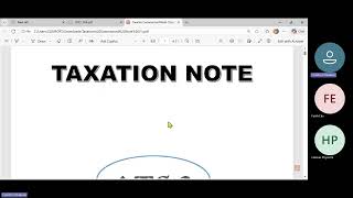 PTCR Lesson 1 - Introduction to Taxation