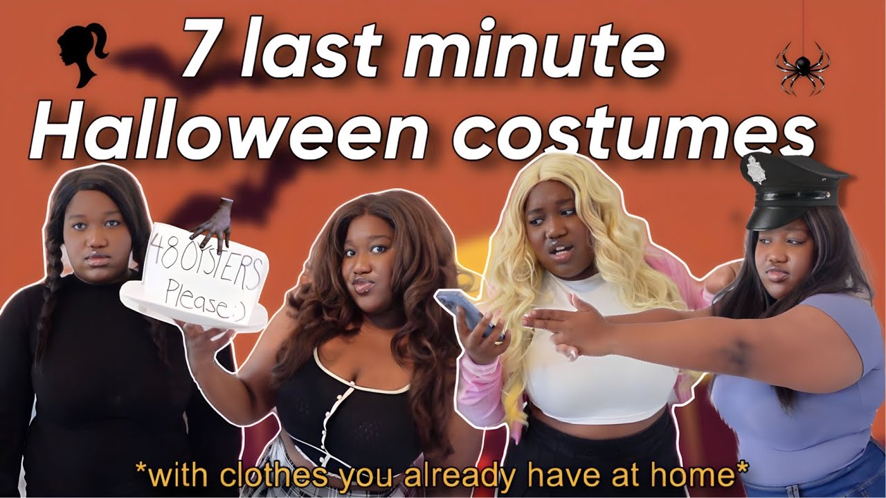 7 lastminute HALLOWEEN COSTUMES with clothes you already have AT HOME