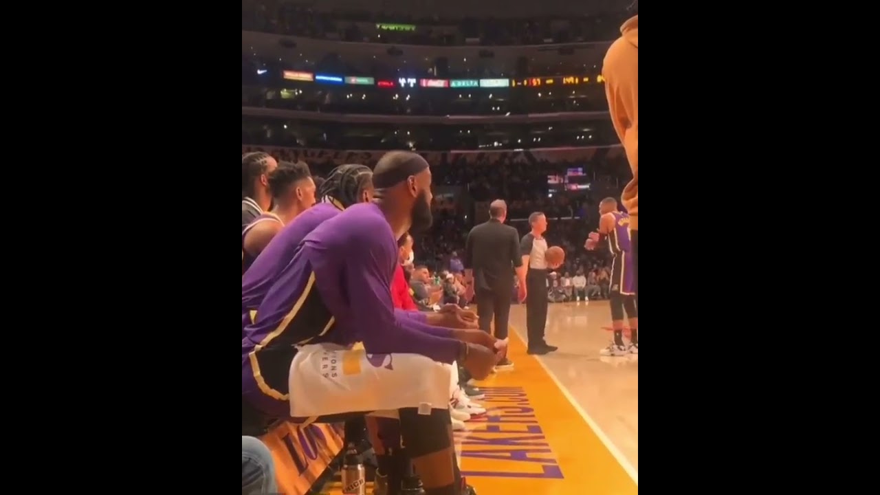 Lebron has some exchange words with Cam payne 👀