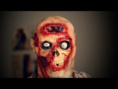 Pulsing Zombie Brains Digital Mask For Halloween. Halloween Masks.