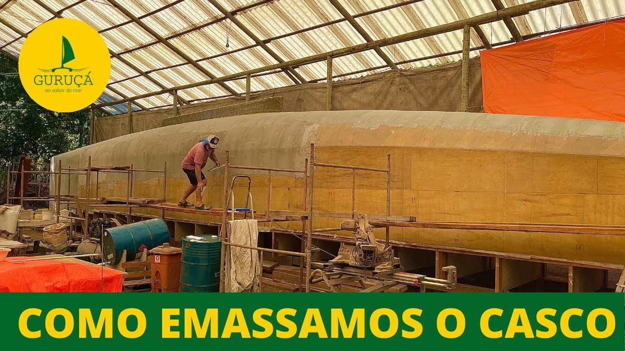 ⁣169| COMO EMASSAMOS OS CASCOS- Construção de veleiro catamarã.