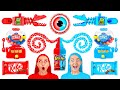 Desafío de Comida Roja vs Comida Azul | Trucos Divertidos de Comida por Fun Fun Challenge