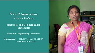 DIRECTIONAL COUPLER CHARACTERISTICS MW Lab by Mrs B Annapurna