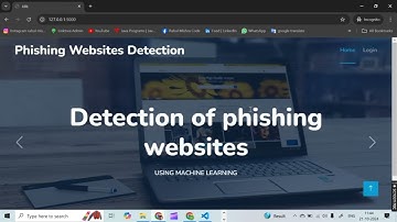 Detection of Phishing Websites Using Machine Learning | Python Final Year Project 2025