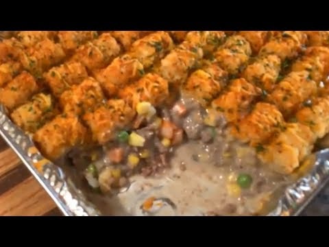 How to make Cheeseburger Tater tot Casserole