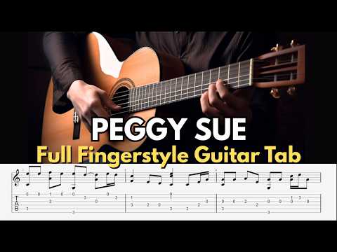 Peggy Sue Fingerstyle Guitar | Full Version + TAB | Buddy Holly