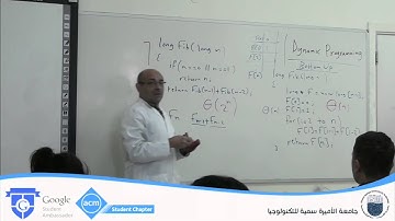 Lecture 16 Dynamic Programming - Fibonacci and 0-1 Knapsack (Arabic), Dr. Ghassan Shobaki @ PSUT