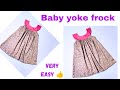 Very easy baby yoke frock design cutting and stitching