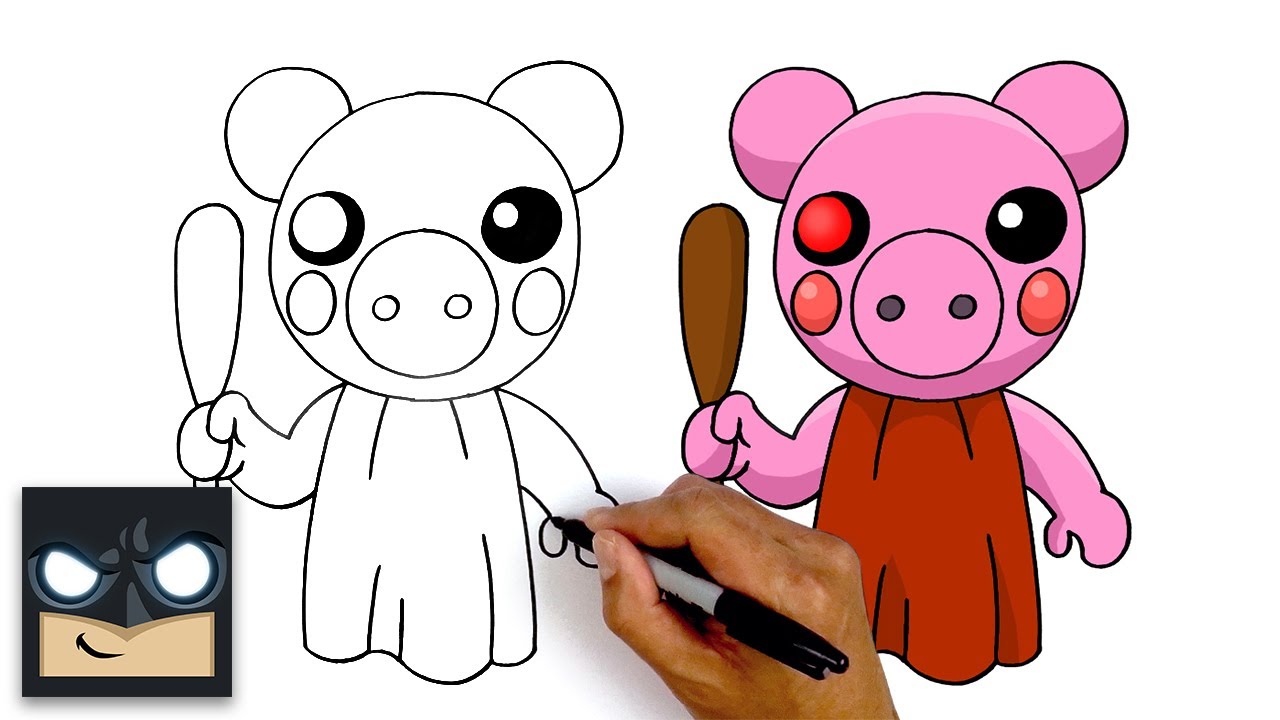 How to Draw the Roblox Piggy - Really Easy Drawing Tutorial