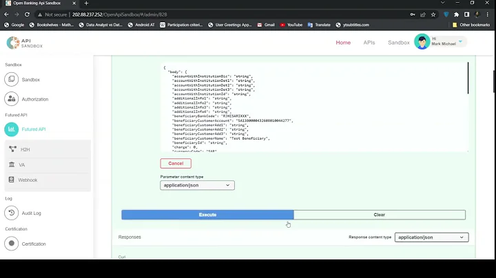 Sandbox H2H Payment Services Same Bank Payment