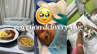 My C-Section delivery vlog| and everything I ate 😂| Life Hospital 