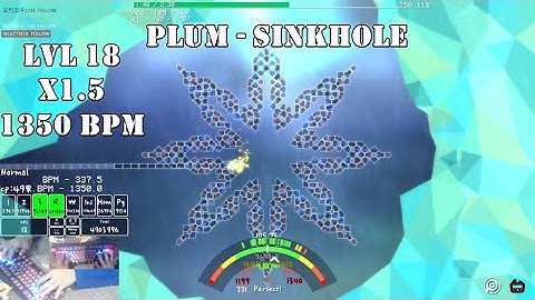 [lvl.18][ADOFAI Custom Clear][x1.5] Plum - Sinkhole (map by pixelo3o)