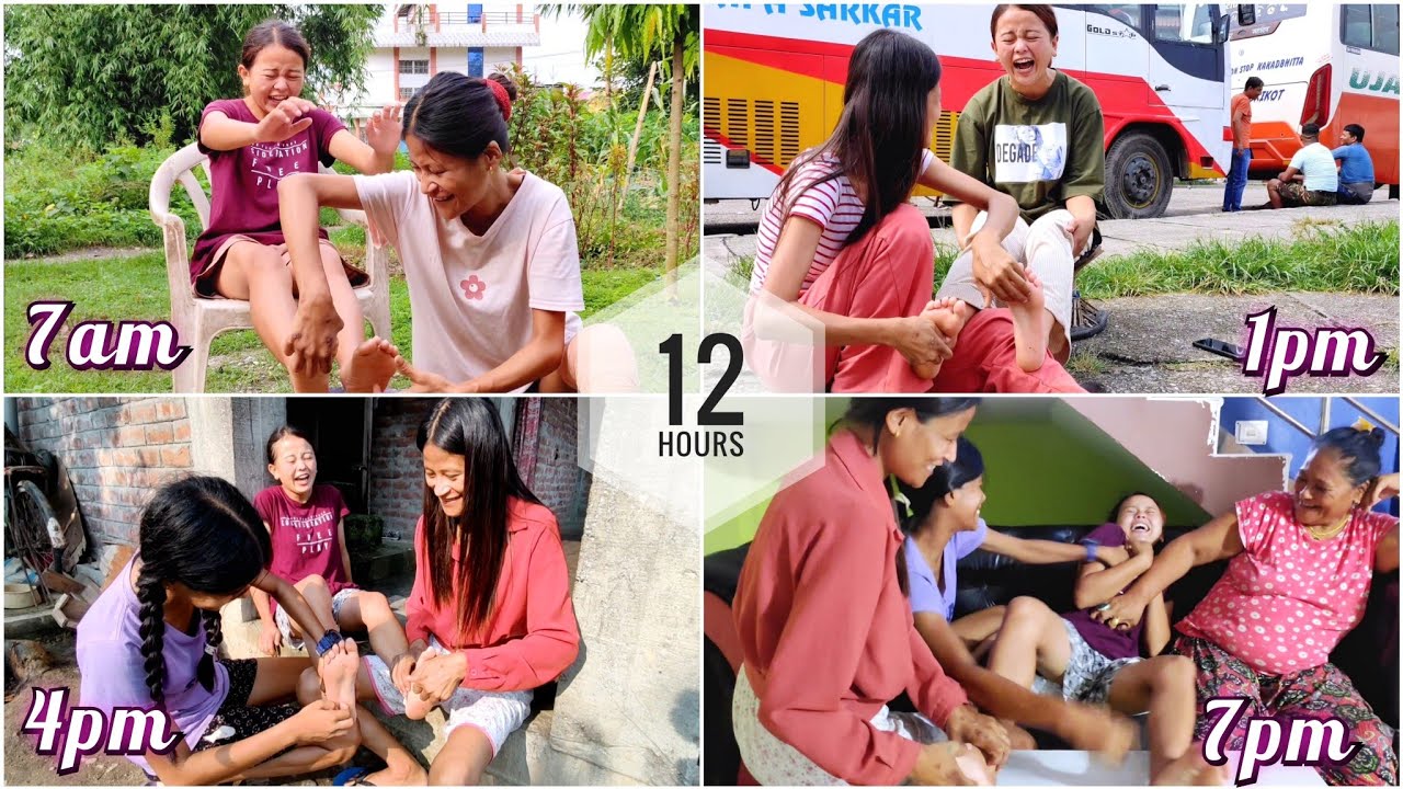 Целый день щекотки 😂/ Щекотка ног / / Забавные игры 😅 / Гудгуди