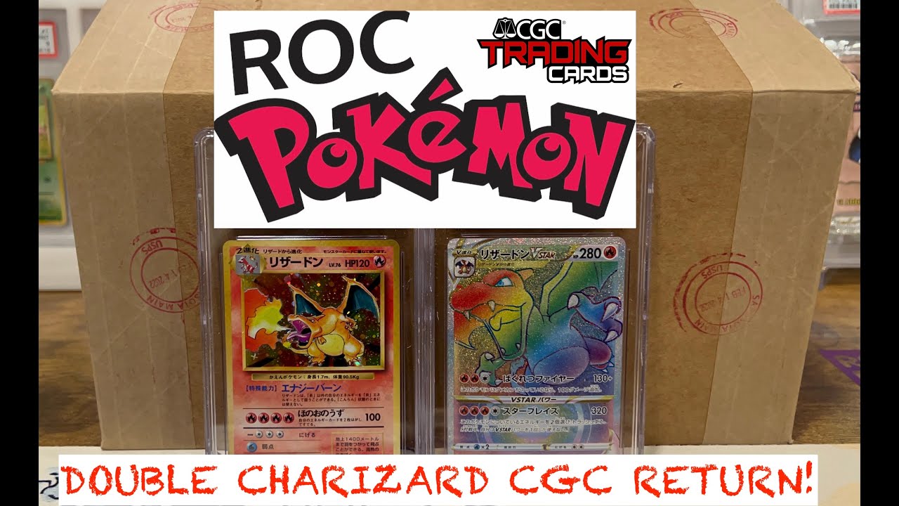 Double Charizard CGC Pokemon Grading Return - My Post Leonhart Event Japanese Base Charizard!