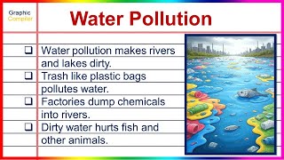 30 Lines on Water Pollution for Kids-Essay on Water Pollution GraphicCompiler #Essay #kidslearning
