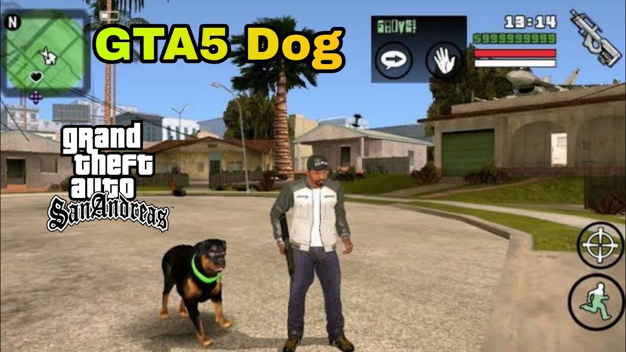 GTA5 DOG MOD GTA Sa Andreas Android New Cleo Mod, Franklin Chop Dog Mod  GTA SA