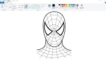 How to draw SpiderMan on computer using Ms Paint | SpiderMan Drawing | Ms Paint Tutorial.