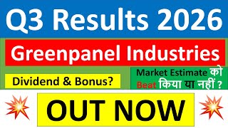 Greenpanel Industries Q3 Results 2026 Greenpanel Results Today Greenpanel Industries Share News