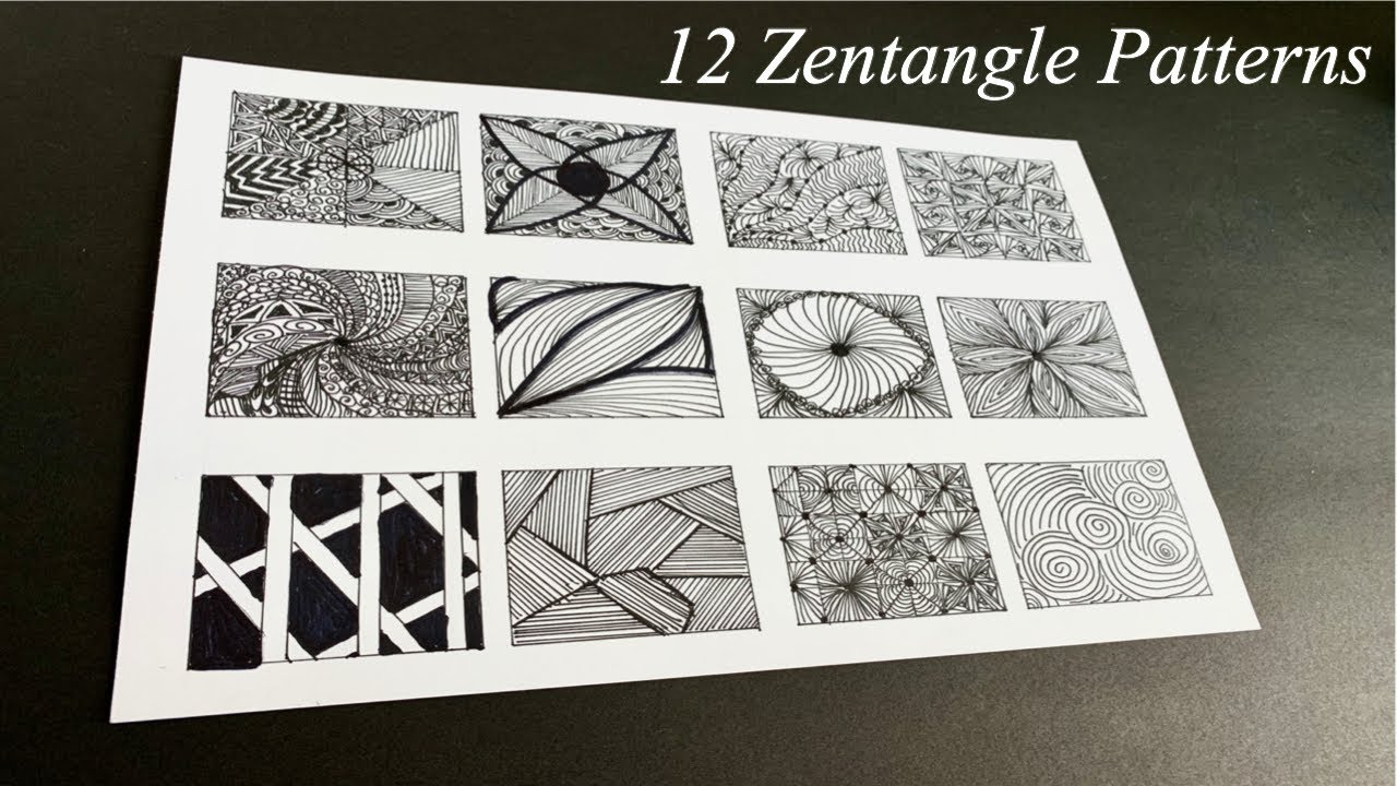 How to make Zentangle Patterns- BEGINNERS! - YouTube