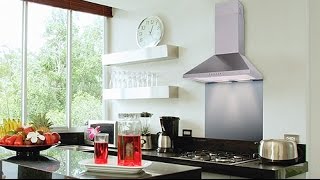 Nexon Angled Black Glass Kitchen Extractor standard stainless steel kitchen extractor luxair cooker hoods