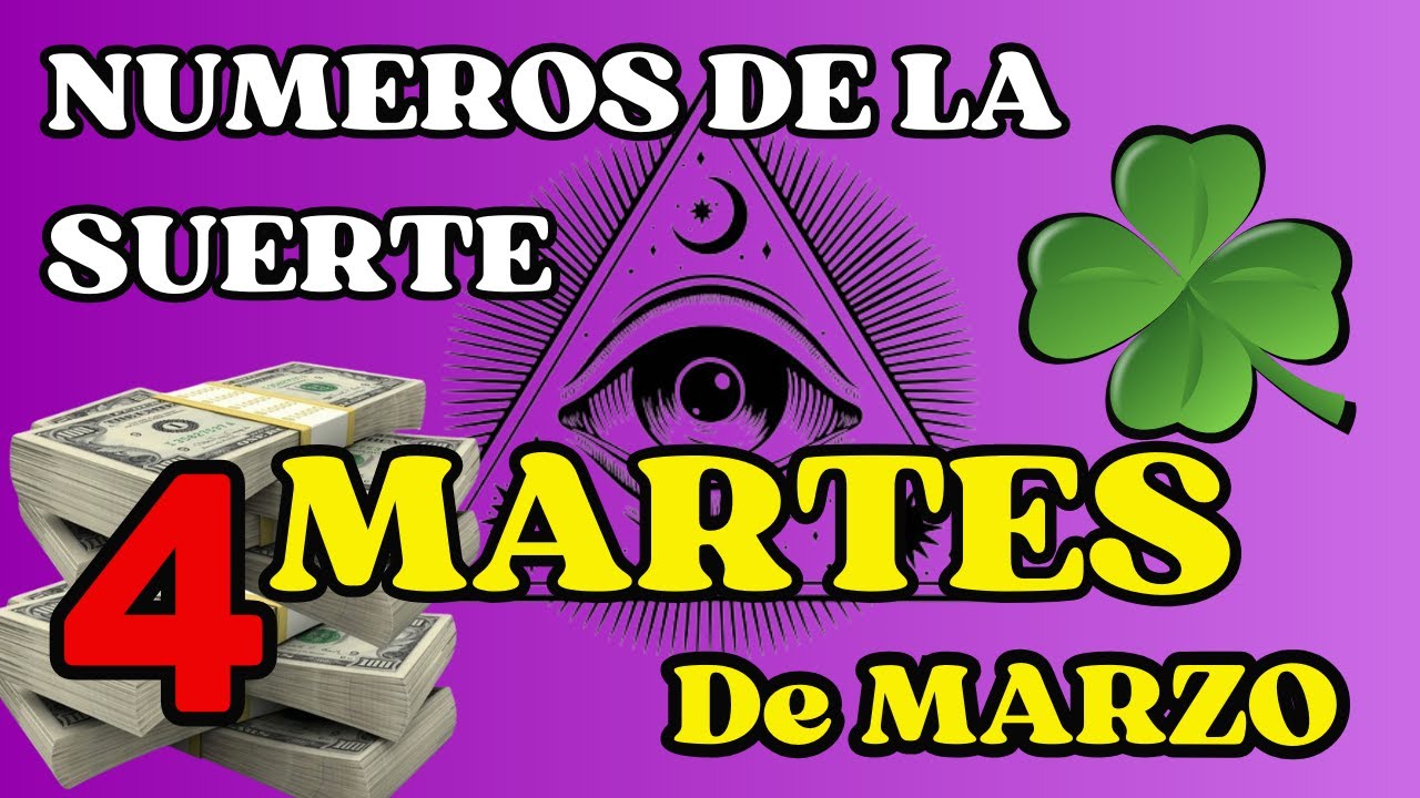 NUMEROS de la SUERTE del MARTES 4 de MARZO // CRUZ de la SUERTE y