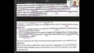 C 1 - R 4 - CH 1 IED - LOW LEVEL OF NATIONAL INCOME & PER CAPITA INCOME