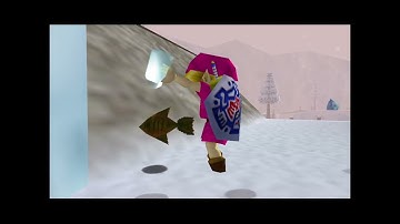 twin islands ramp snowball/racetrack grotto access with bottle+fish - Majoras Mask Randomizer