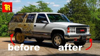 Barn Find To Showroom Shine For $20!! How To Super Clean A Super Dirty Truck!!