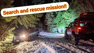 Stranded in the wilderness and hanging off a cliff!!   Deep woods search and rescue mission!