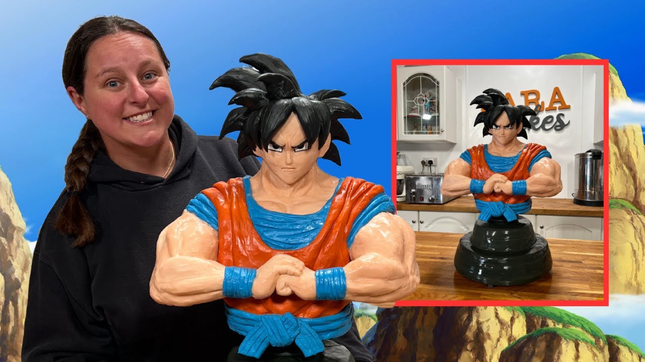 Making a Dragonball Z Goku cake!