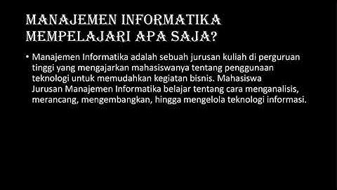 ( TERAKREDITASI ) ,  KULIAH PROGRAM STUDI MANAJEMEN INFORMATIKA 1