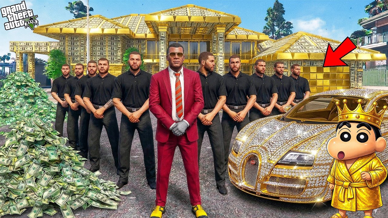 GTA V : Franklin And Shinchan Opened NEW BILLIONAIRE CAR SHOWROOM In GTA 5 Telugu |#gta5