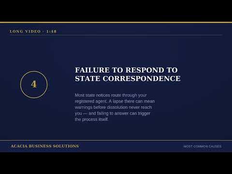 Administrative Dissolution: Why States Shut Down Businesses (And How to Avoid It)