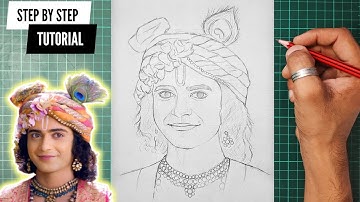 How To Draw Lord Krishna Step By Step Tutorial @AjArts03