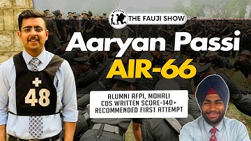 CDS Recommended First Attempt | CDS Written Score 140+ ft CDS AIR-66 Aaryan Passi Ep-129 #ssb #afpi