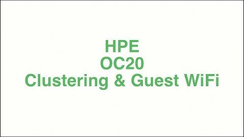 HPE Office Connect - Clustering Multiple OC20