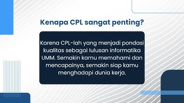 Pemahaman Mengenai Capaian Pembelajaran Lulusan (CPL)