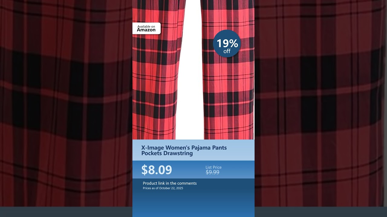 X-Image Women's Pajama Pants Pockets Drawstring