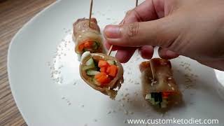 Keto Breaded Shrimp/ Cheesesteak Wrap/ Bacon Sushi