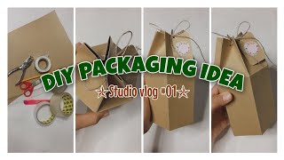 diy packaging idea (perfect for small business)✨| Studio vlog #01🍃| Philippines