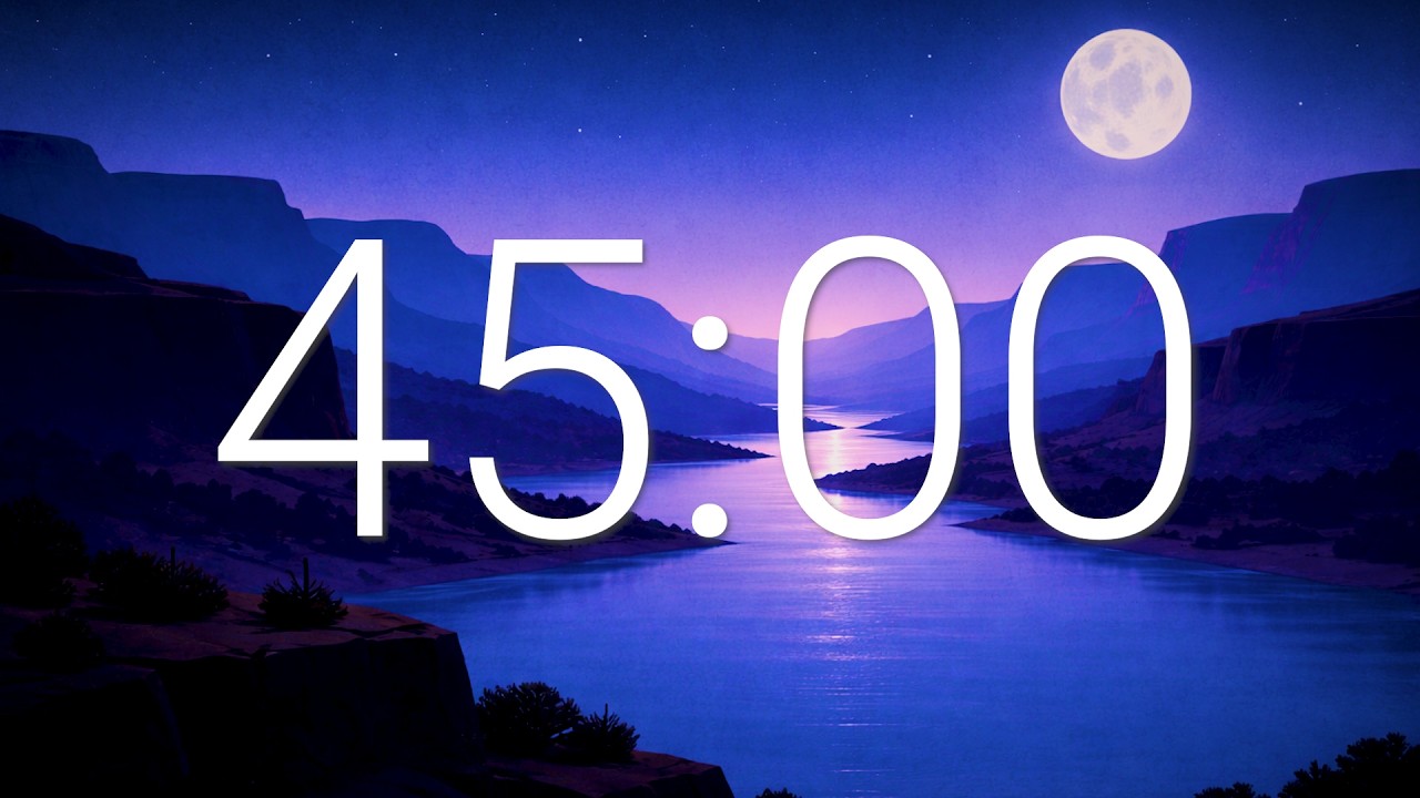 45 Minute Quiet Work Timer for Dark Classroom