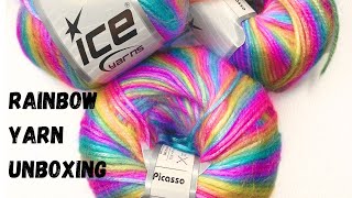 Yarn Haul • Ice Yarns Picasso 🌈 RAINBOW 64626: Unboxing, First Impressions, Exploring